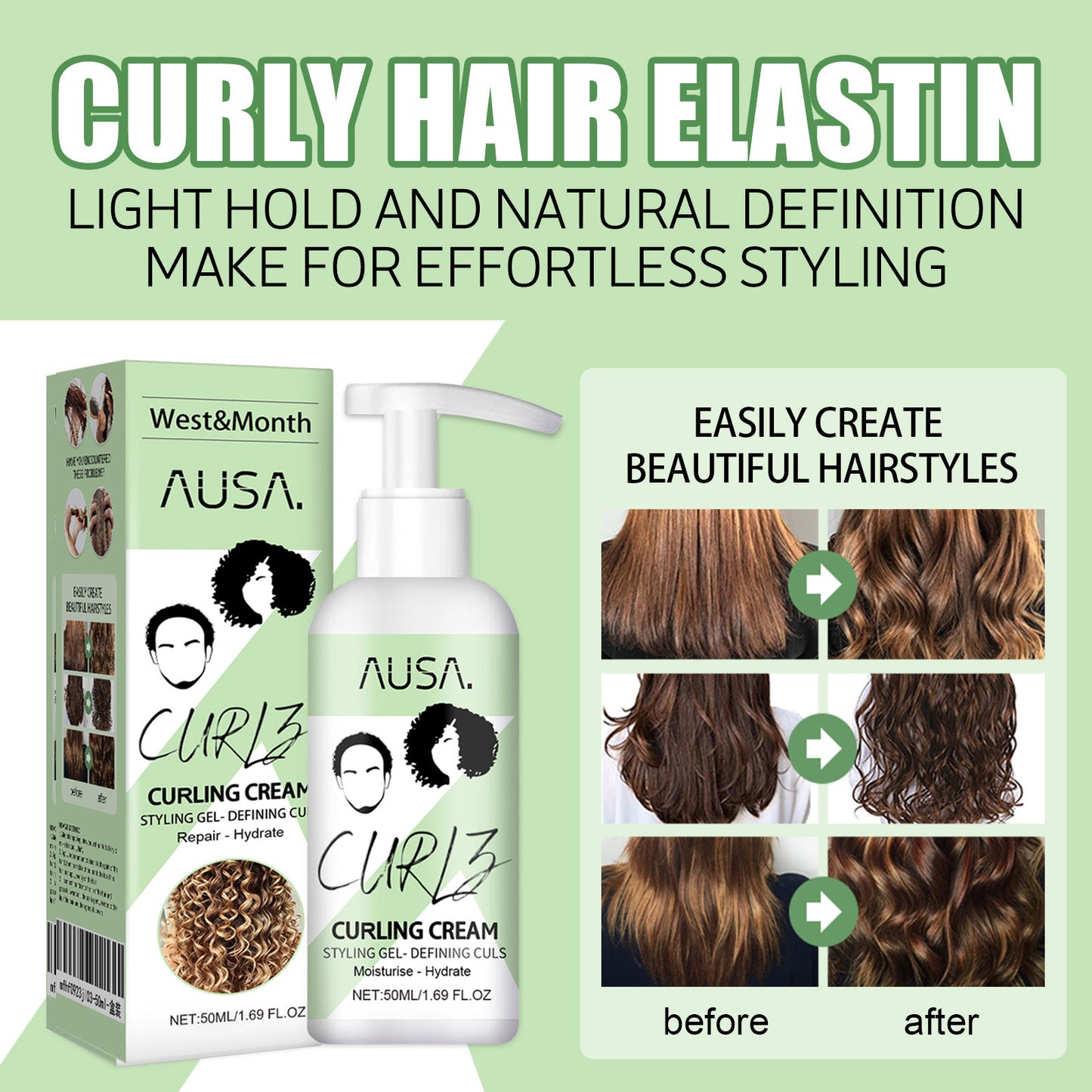 AUSA CURL™ Sérum na kudrnaté vlasy