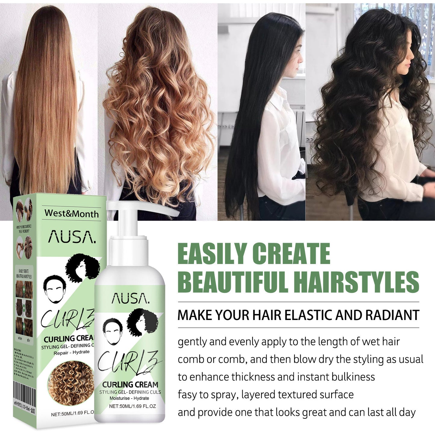 AUSA CURL™ Sérum na kudrnaté vlasy