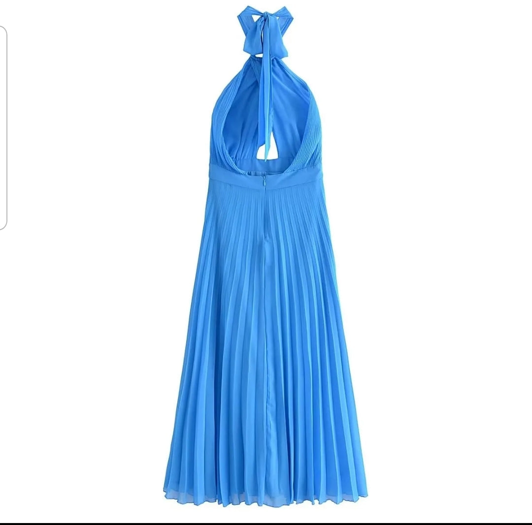 Adelphe™ Elegantní modré šaty