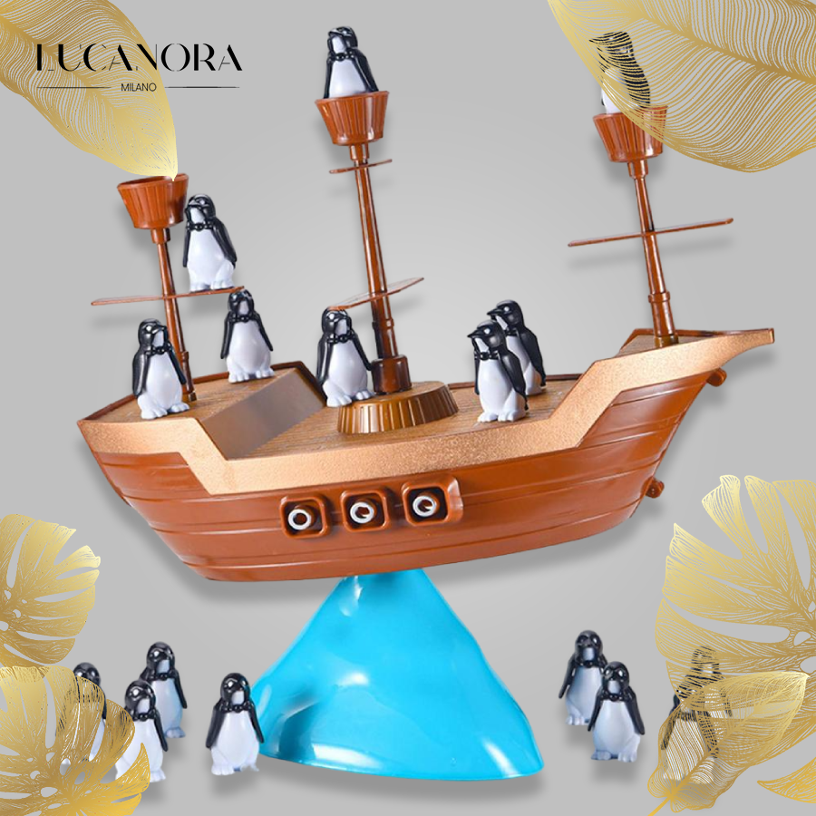 AhoyPenguin™ Pirátská loď s tučňáky