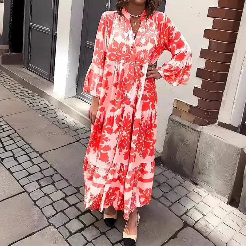 Alice Lemmo™ Maxi boho šaty s potiskem