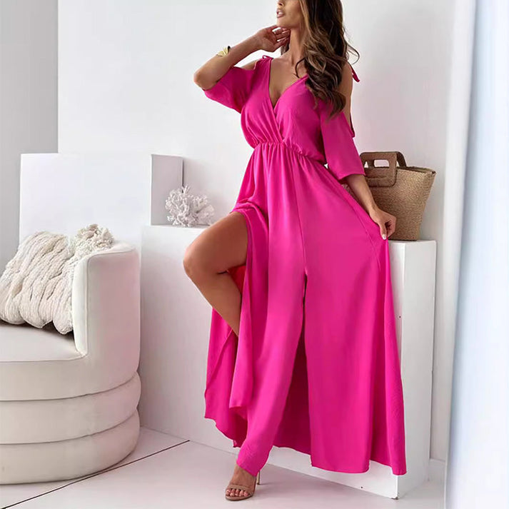 Alma Tudisco™ Elegantní, sexy dlouhé šaty s rozparkem