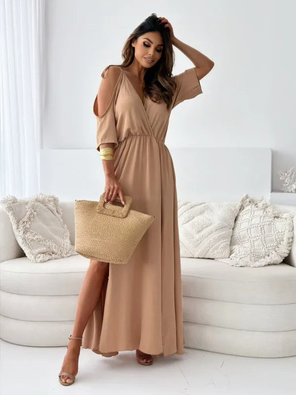Alma Tudisco™ Elegantní, sexy dlouhé šaty s rozparkem