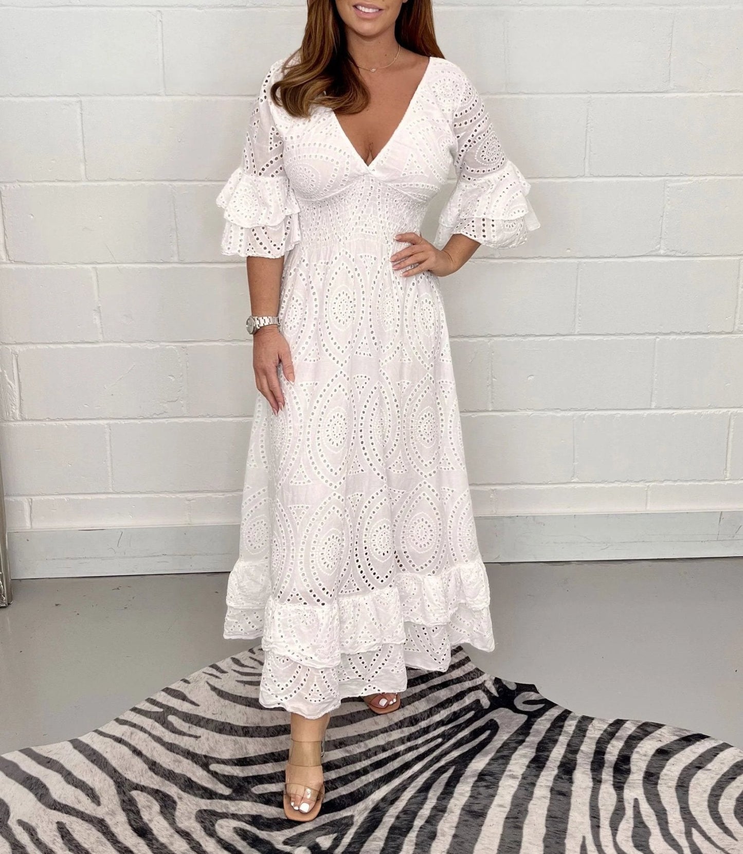 Antoinette™ Elegantní krajkové letní dlouhé šaty