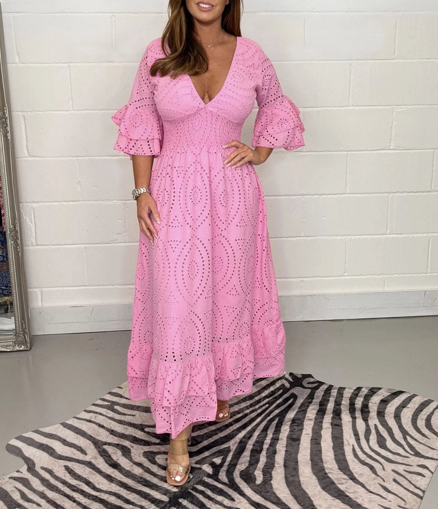 Antoinette™ Elegantní krajkové letní dlouhé šaty