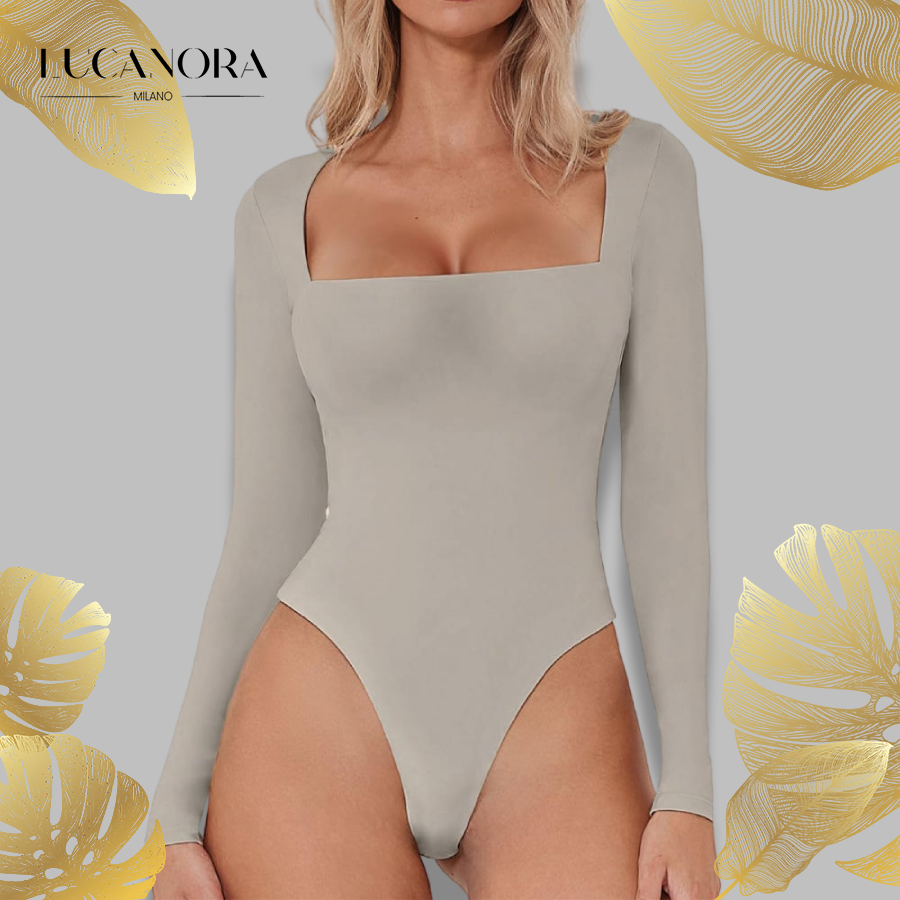 Asia Nino™ Body s dlouhým rukávem a čtvercovým výstřihem