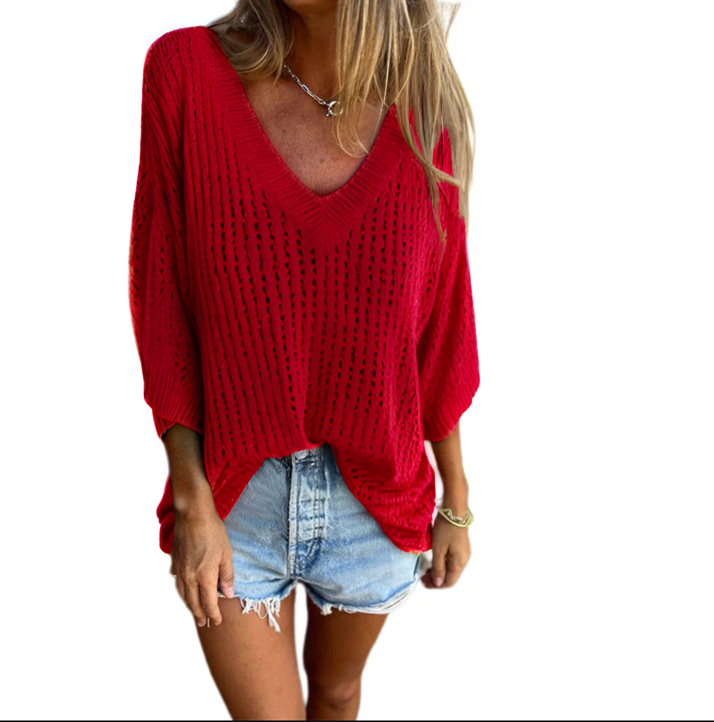 Aubree™️ Dutý pletený top s výstřihem do V