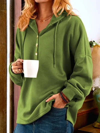 Aude Comfort™ Svetr s dlouhým rukávem a knoflíky