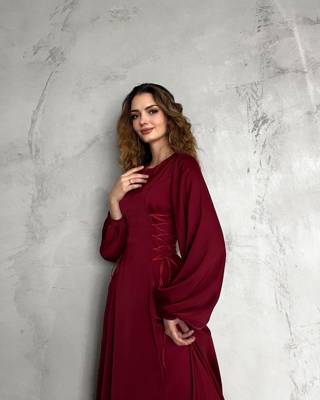 Carmela Gregori™ Elegantní dlouhé šaty s měkkými manžetami
