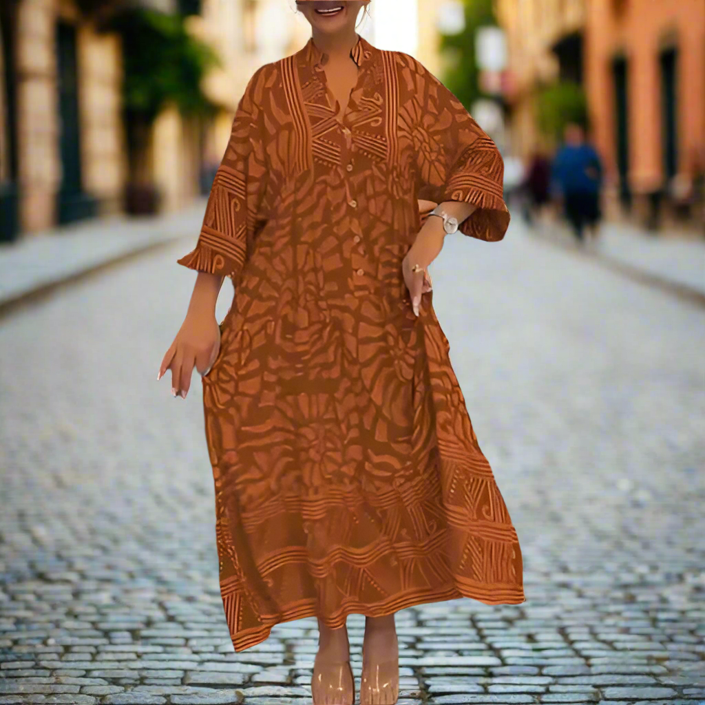 Caterina Tarro™ Dámské volné šaty s potiskem