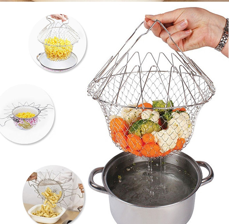 ChefBasketz™ Multifunkční skládací koš na vaření