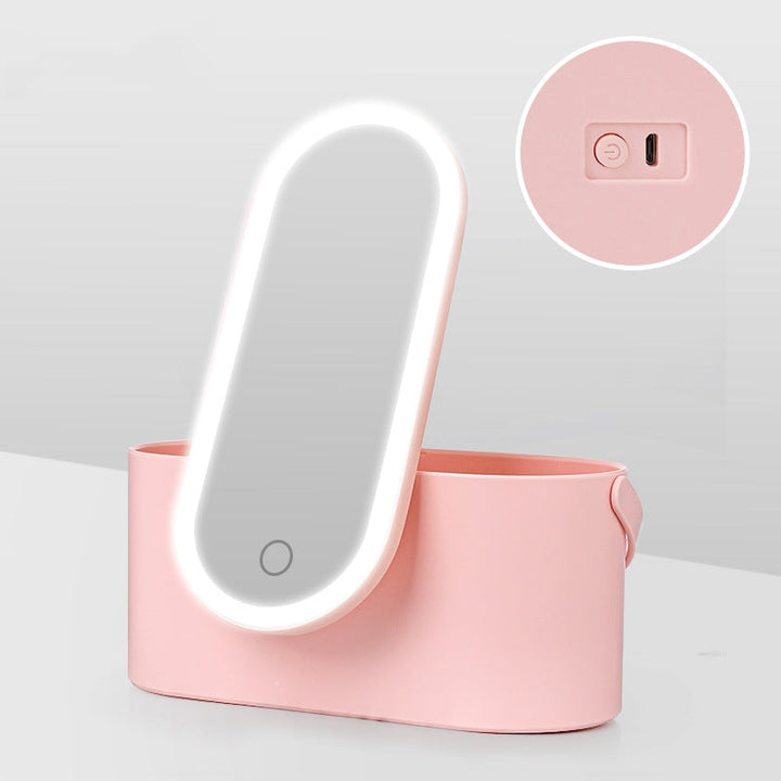 ChicBox™ Přenosné kosmetické zrcátko LED s úložným prostorem