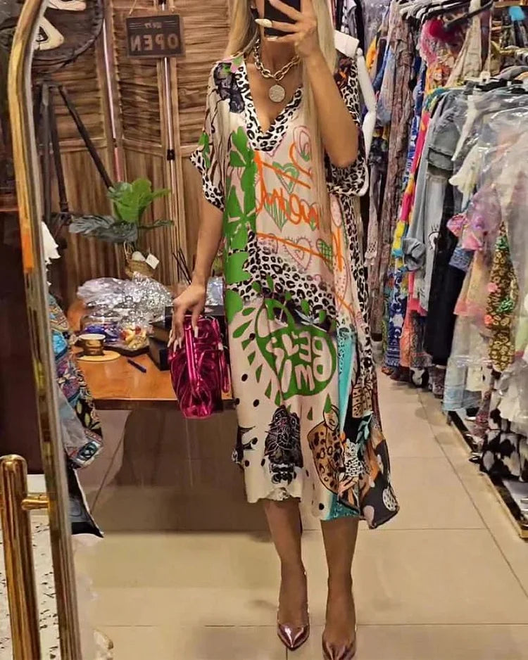 Cleo De Santi™ Elegantní leopardí šaty