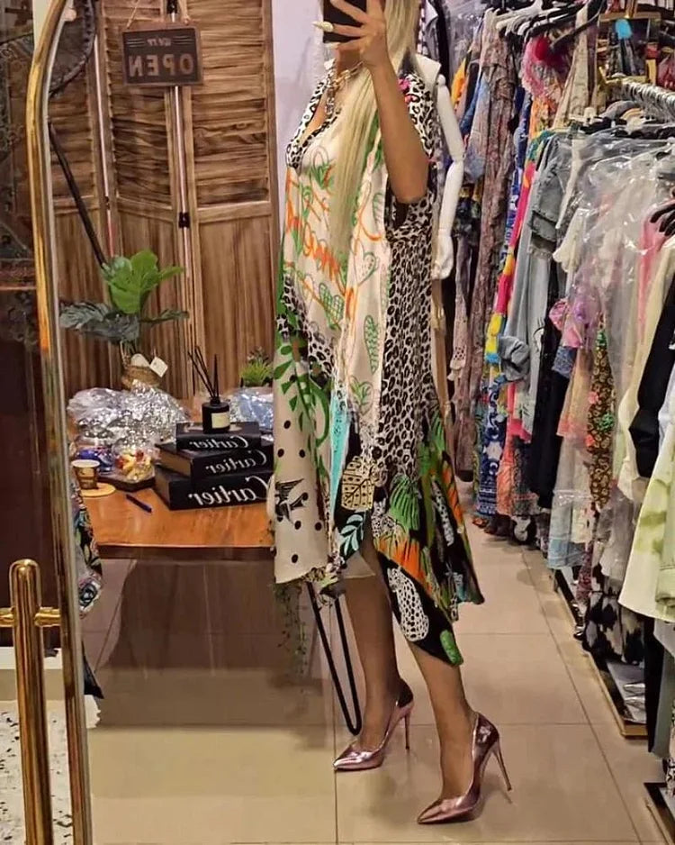 Cleo De Santi™ Elegantní leopardí šaty
