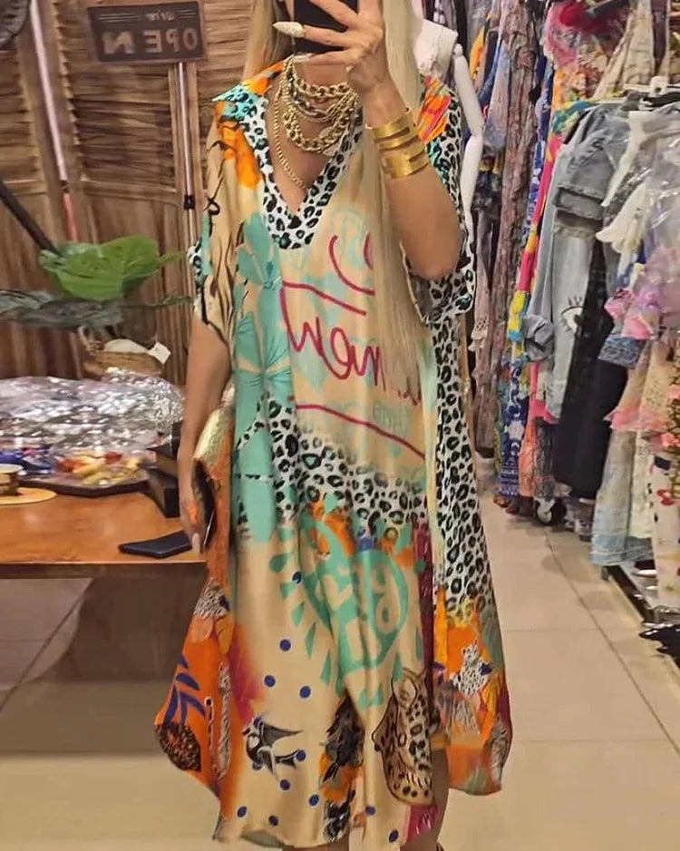 Cleo De Santi™ Elegantní leopardí šaty