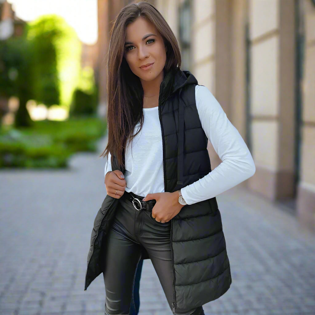 Clorinda Marchesani™ Dámská dlouhá prošívaná vesta