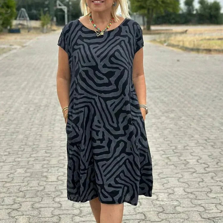 Colomba Lillo™ Boho Vintage ležérní šaty s potiskem