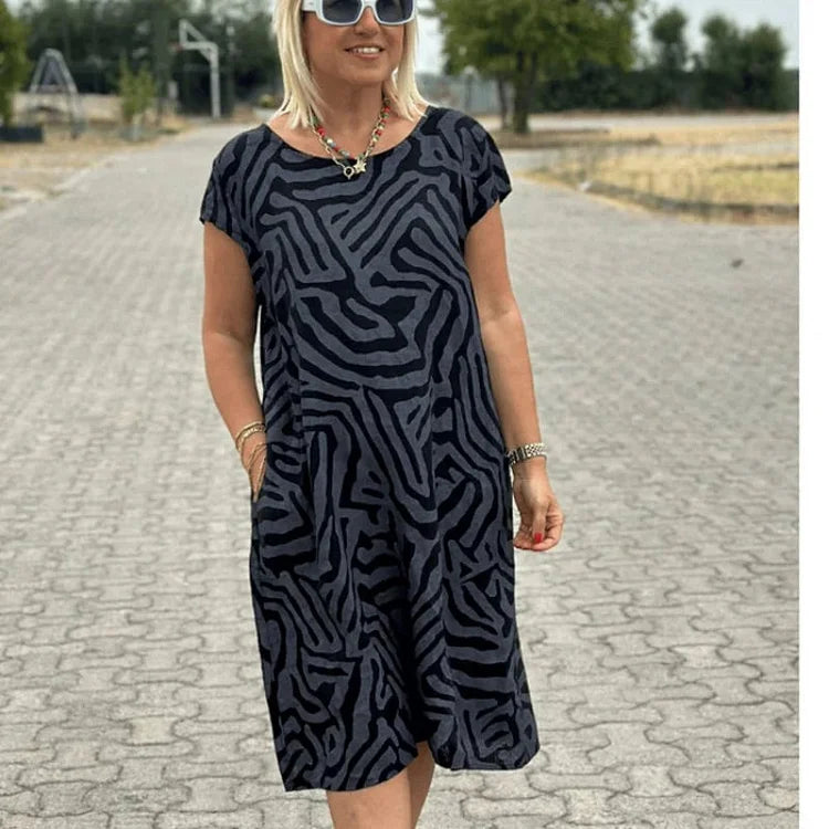 Colomba Lillo™ Boho Vintage ležérní šaty s potiskem