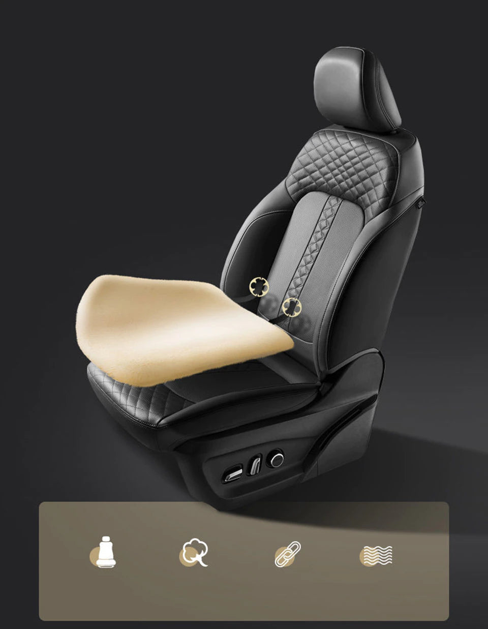 ComfySeat™️ Teplý pohodlný fleecový polštářek do auta