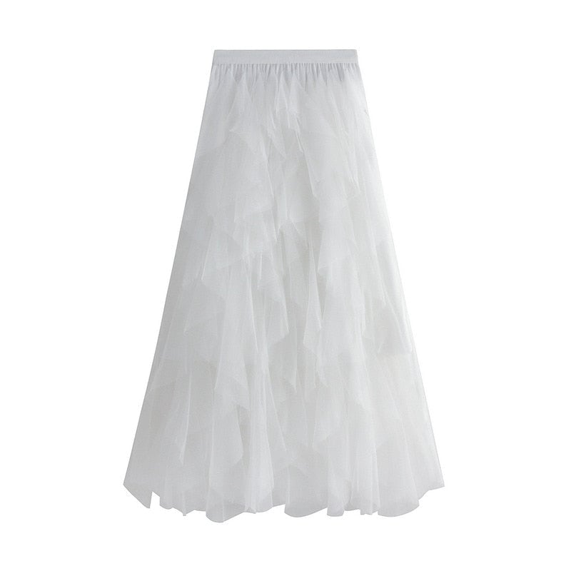 Conchita™ Boho sukně s vysokým pasem a volánky
