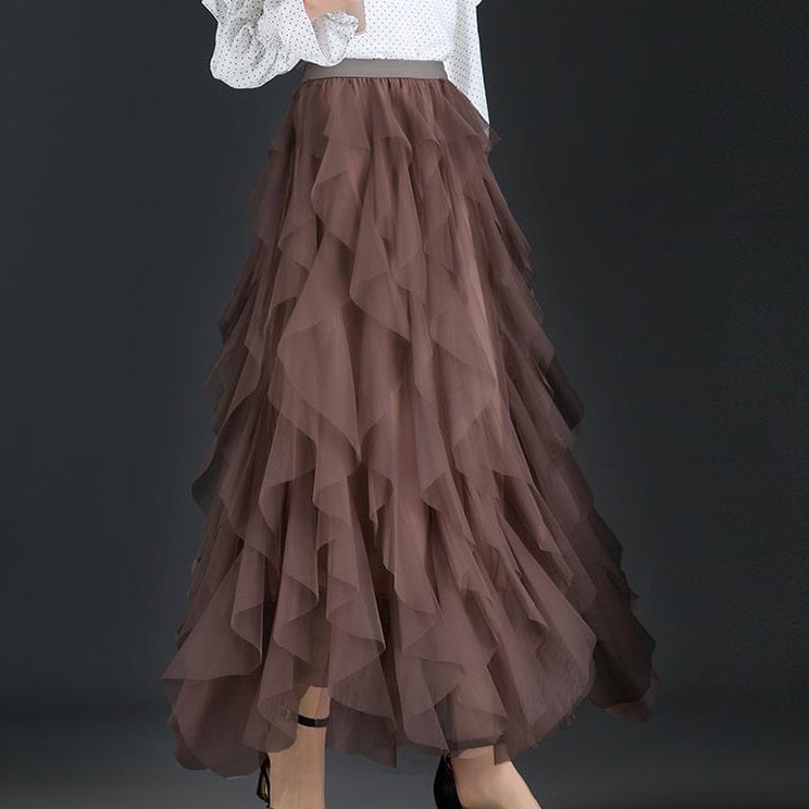 Conchita™ Boho sukně s vysokým pasem a volánky