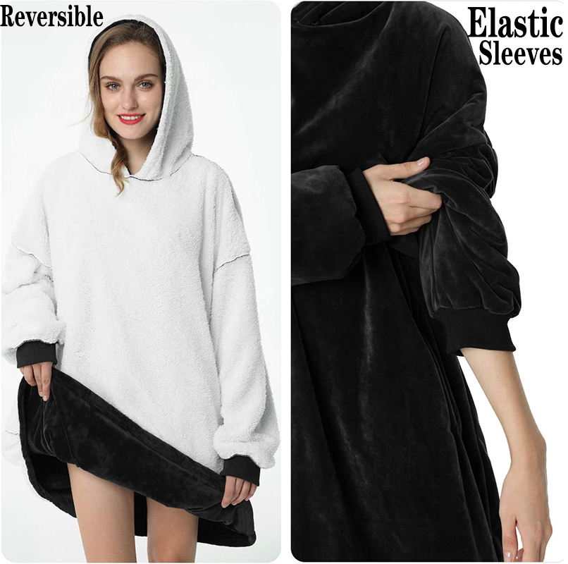 CuddleHoodie+™ Pohodlná oversize mikino-deka | Zatočte se zimou s naší hřejivou mikinou!
