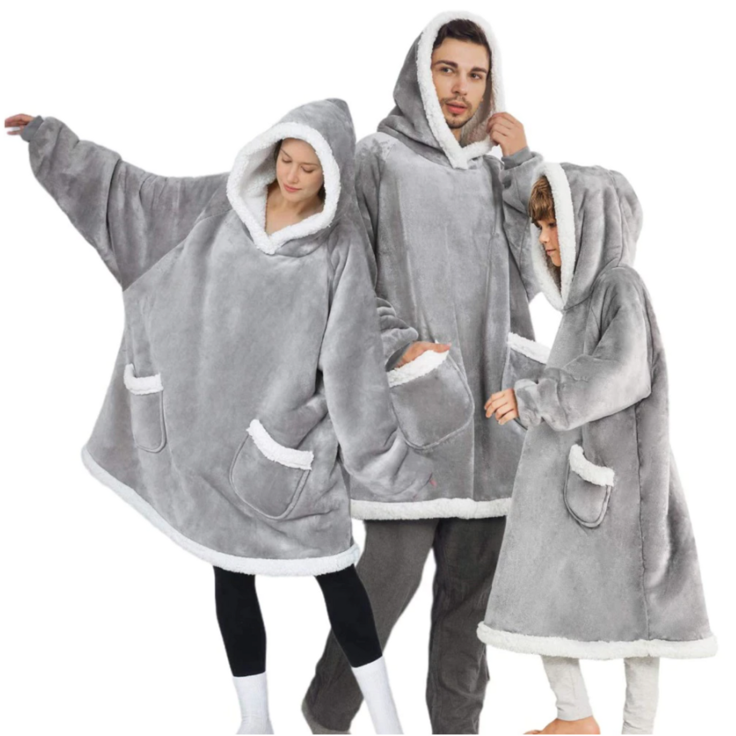 CuddleHoodie+™ Pohodlná oversize mikino-deka | Zatočte se zimou s naší hřejivou mikinou!