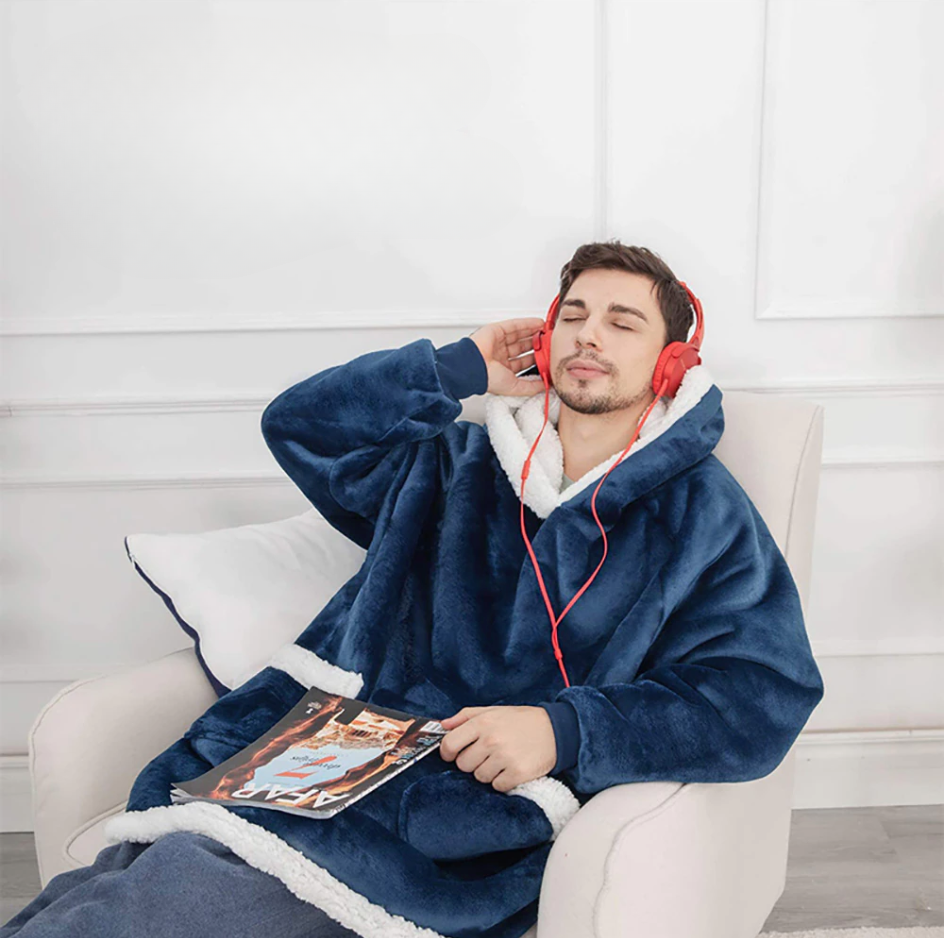 CuddleHoodie+™ Pohodlná oversize mikino-deka | Zatočte se zimou s naší hřejivou mikinou!