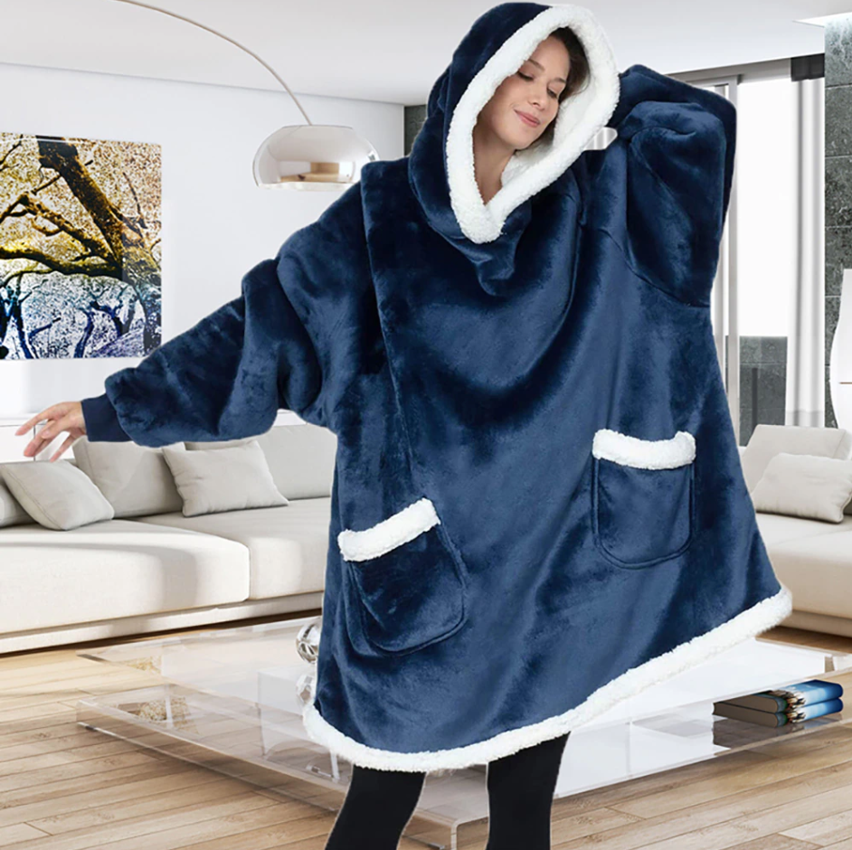 CuddleHoodie+™ Pohodlná oversize mikino-deka | Zatočte se zimou s naší hřejivou mikinou!