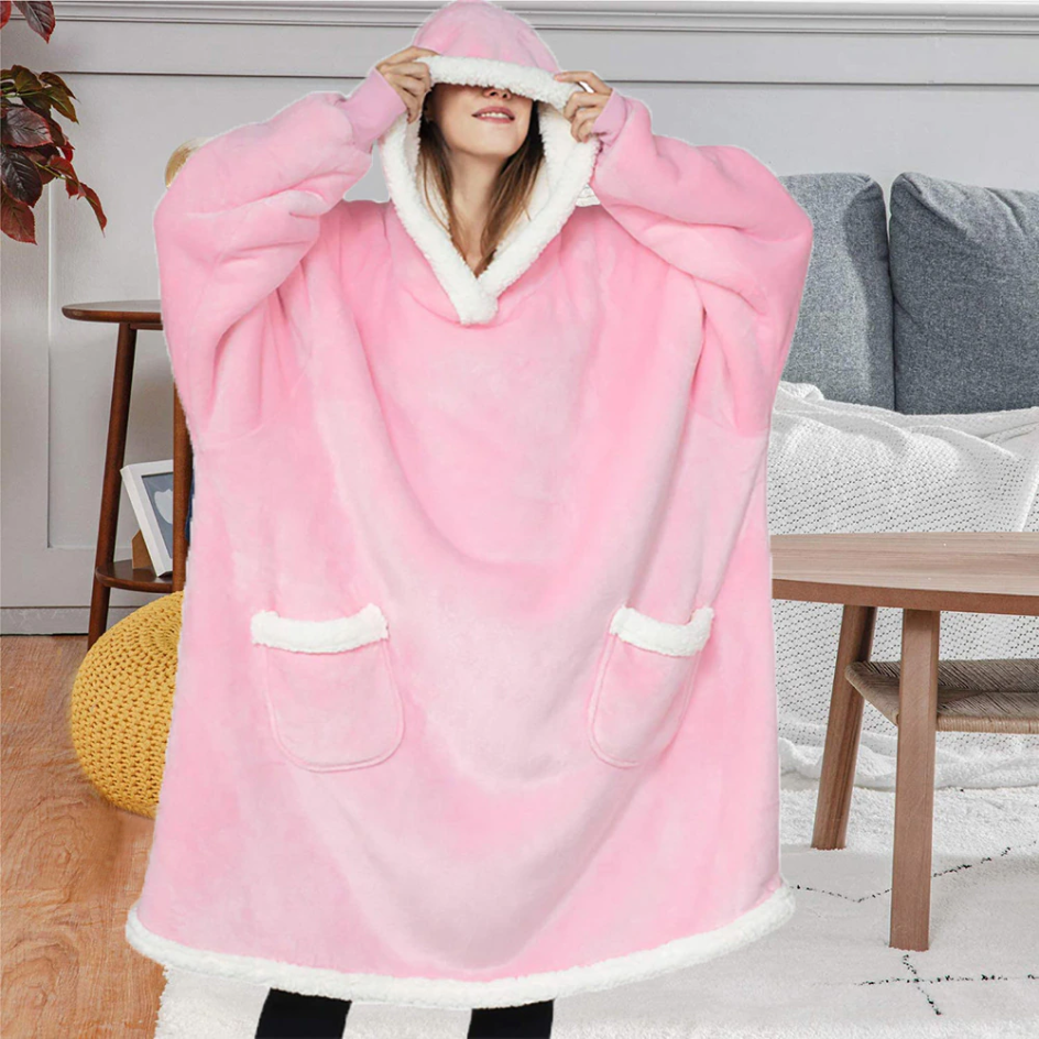 CuddleHoodie+™ Pohodlná oversize mikino-deka | Zatočte se zimou s naší hřejivou mikinou!