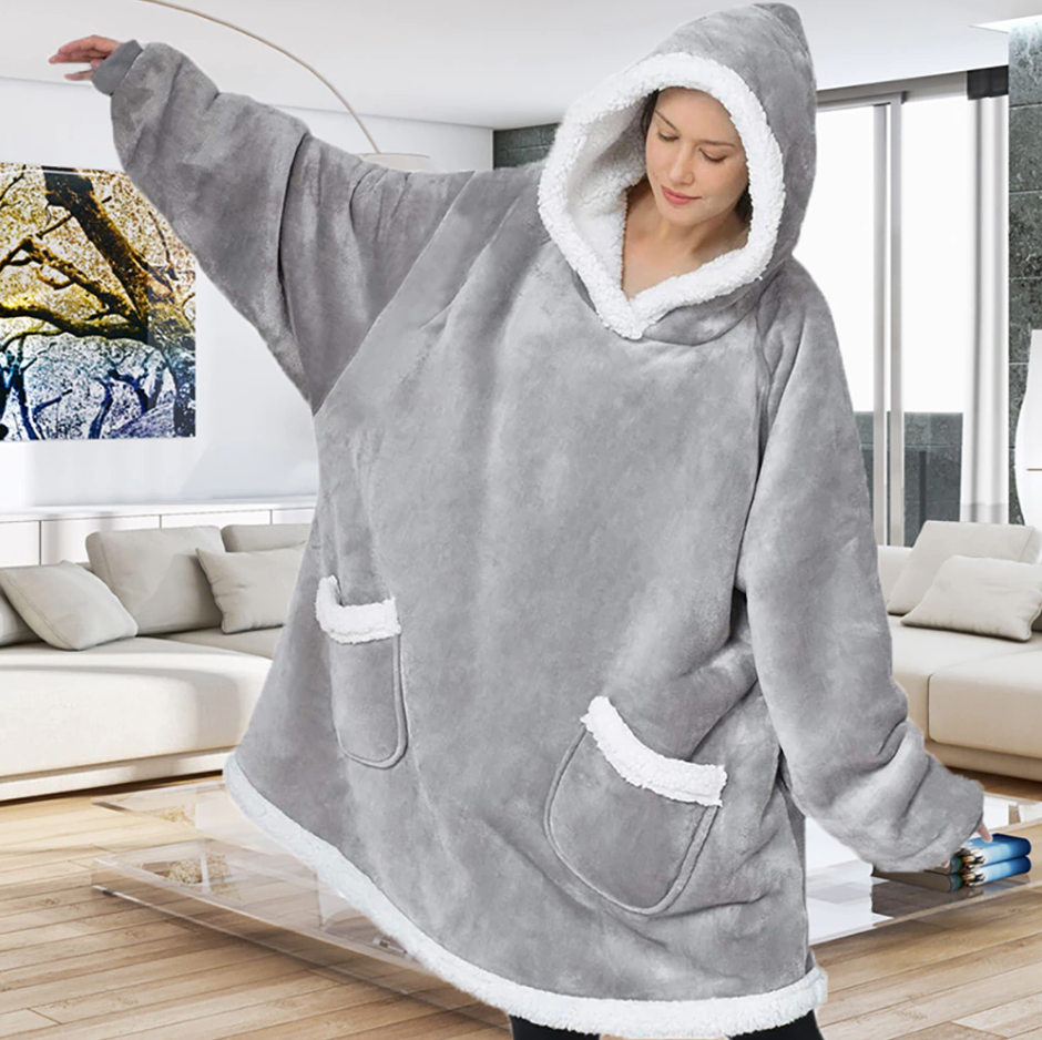 CuddleHoodie+™ Pohodlná oversize mikino-deka | Zatočte se zimou s naší hřejivou mikinou!