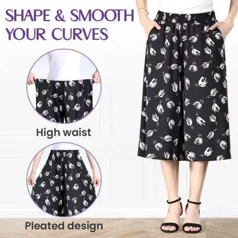 CurvyCharm™ Strečové kalhoty se širokou nohavicí