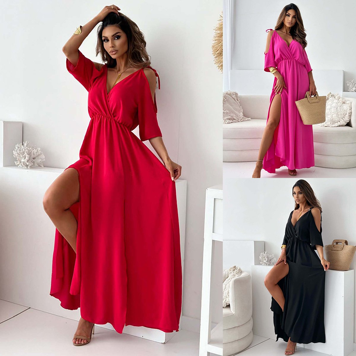 Daniela Turri™ Elegantní maxi šaty s vysokým pasem