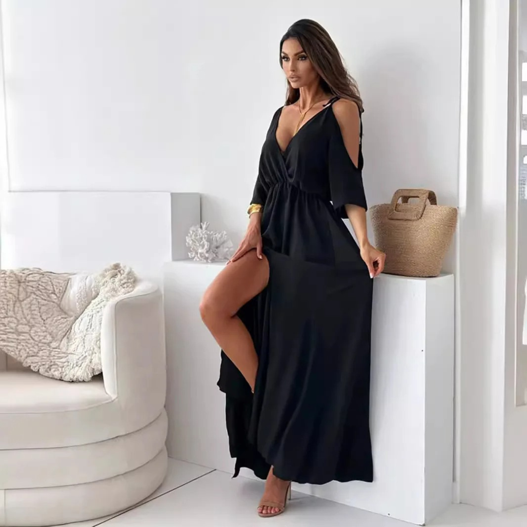 Daniela Turri™ Elegantní maxi šaty s vysokým pasem