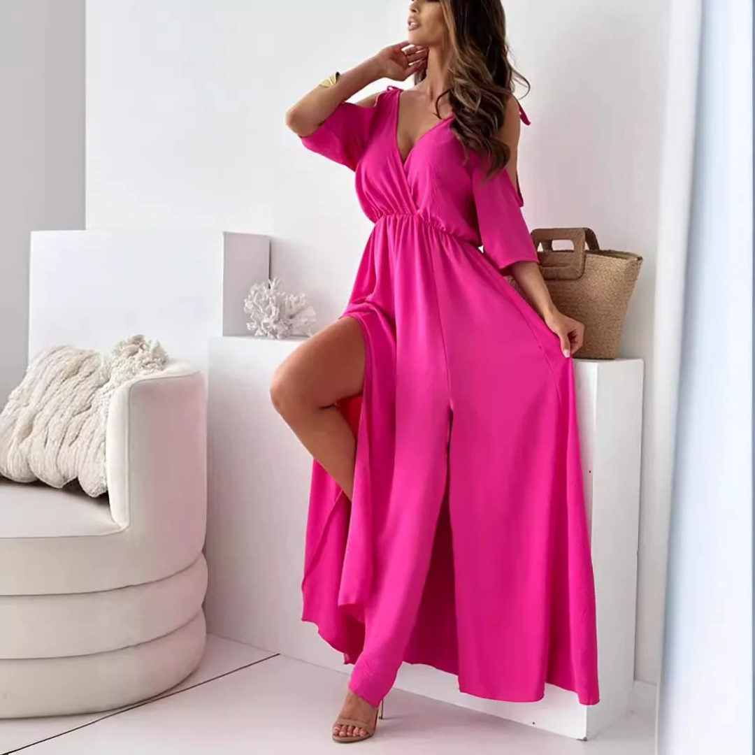 Daniela Turri™ Elegantní maxi šaty s vysokým pasem