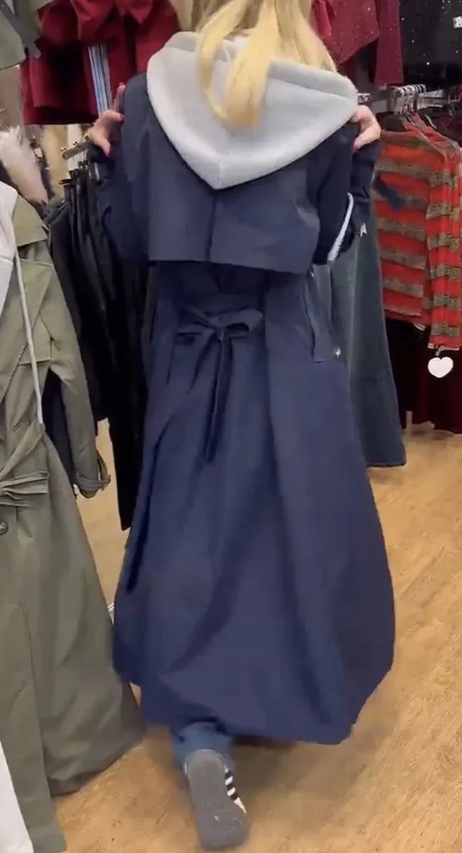Dianora Francione™ Dámský dlouhý kabát s kapucí