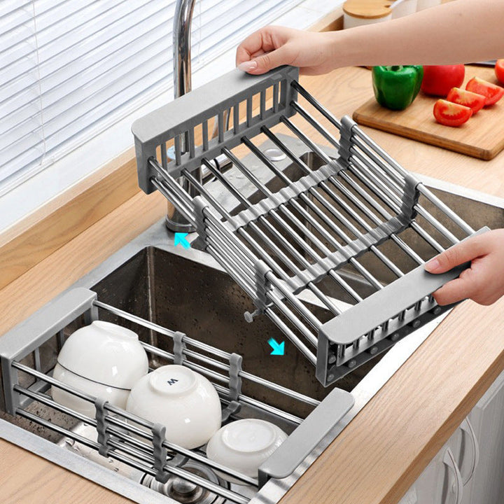 DryMax™ Nastavitelný odkapávač na nádobí z nerezové oceli