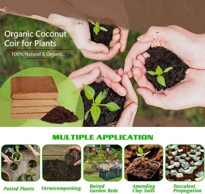 EcoBloom™ Prémiové organické cihly z kokosového vlákna pro rostliny