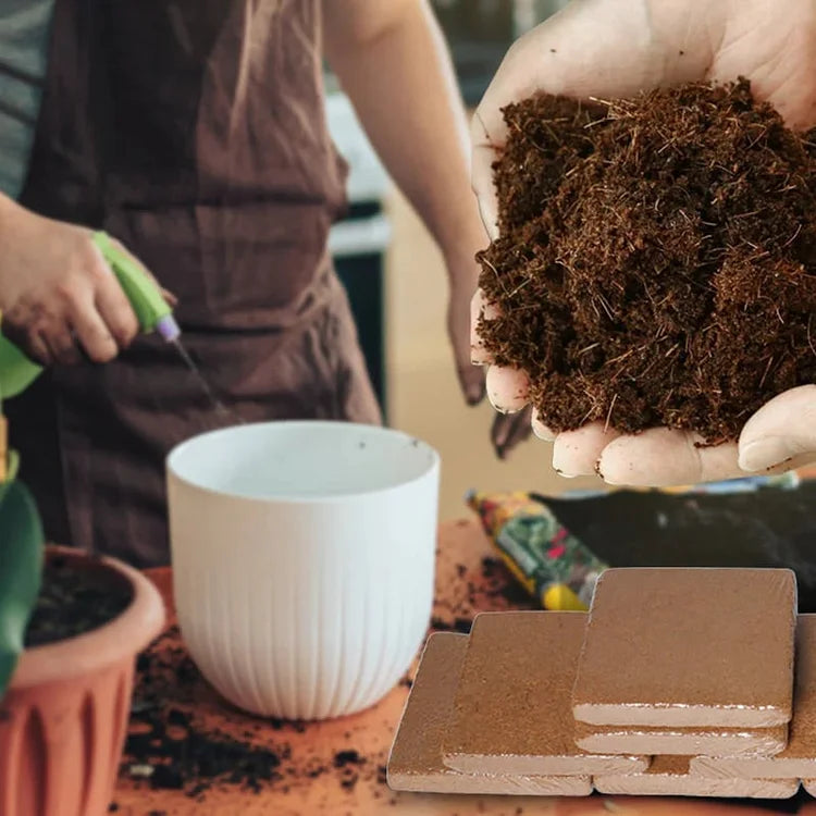 EcoBloom™ Prémiové organické cihly z kokosového vlákna pro rostliny
