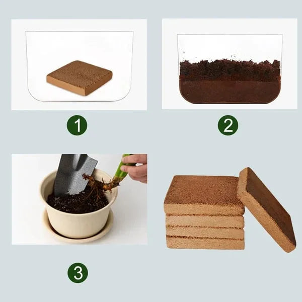EcoBloom™ Prémiové organické cihly z kokosového vlákna pro rostliny