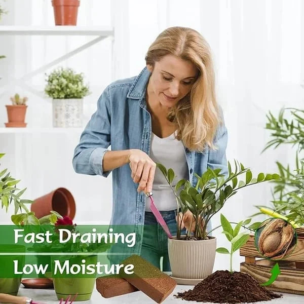 EcoBloom™ Prémiové organické cihly z kokosového vlákna pro rostliny