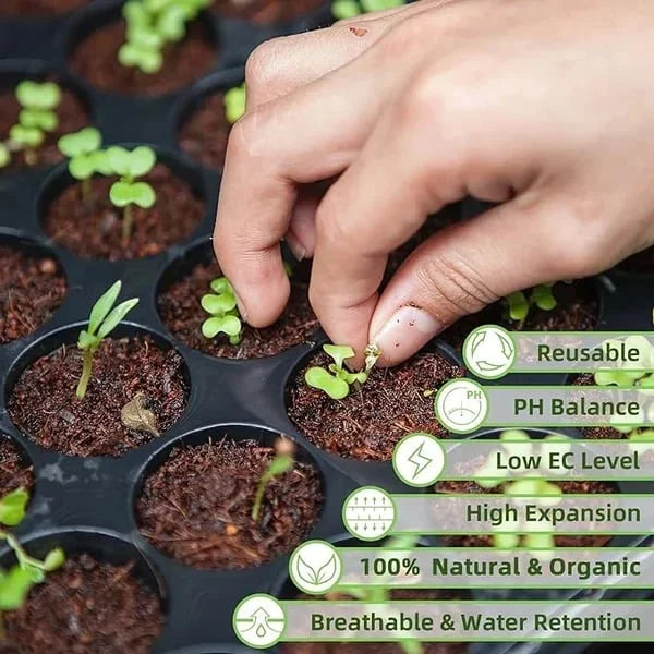 EcoBloom™ Prémiové organické cihly z kokosového vlákna pro rostliny
