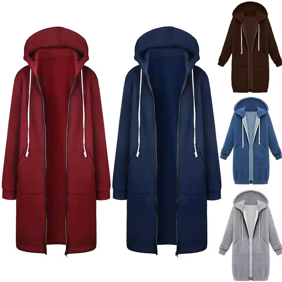 Edda Mirarchi™ Dámské ležérní Zip up fleecová mikina s kapucí