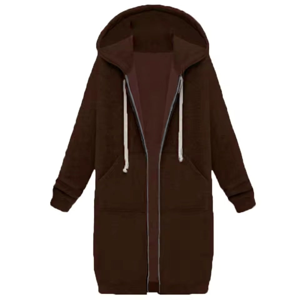 Edda Mirarchi™ Dámské ležérní Zip up fleecová mikina s kapucí