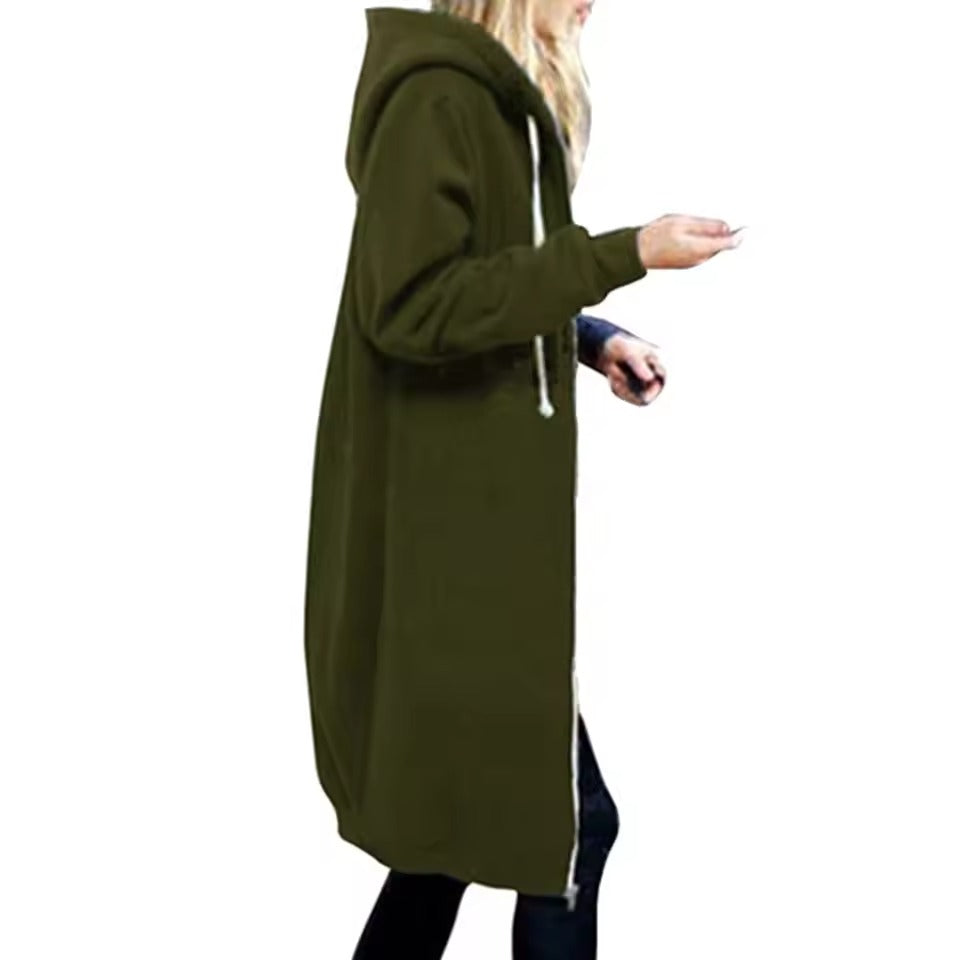 Edda Mirarchi™ Dámské ležérní Zip up fleecová mikina s kapucí
