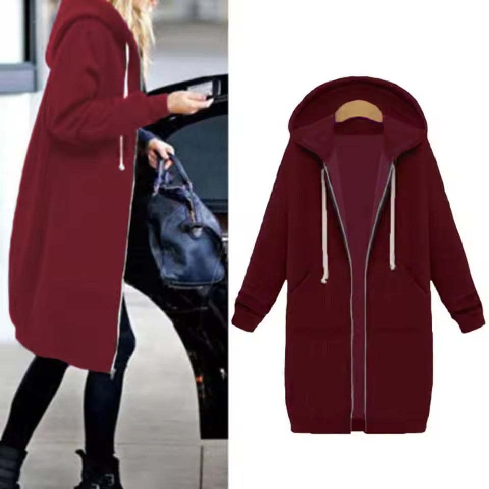Edda Mirarchi™ Dámské ležérní Zip up fleecová mikina s kapucí