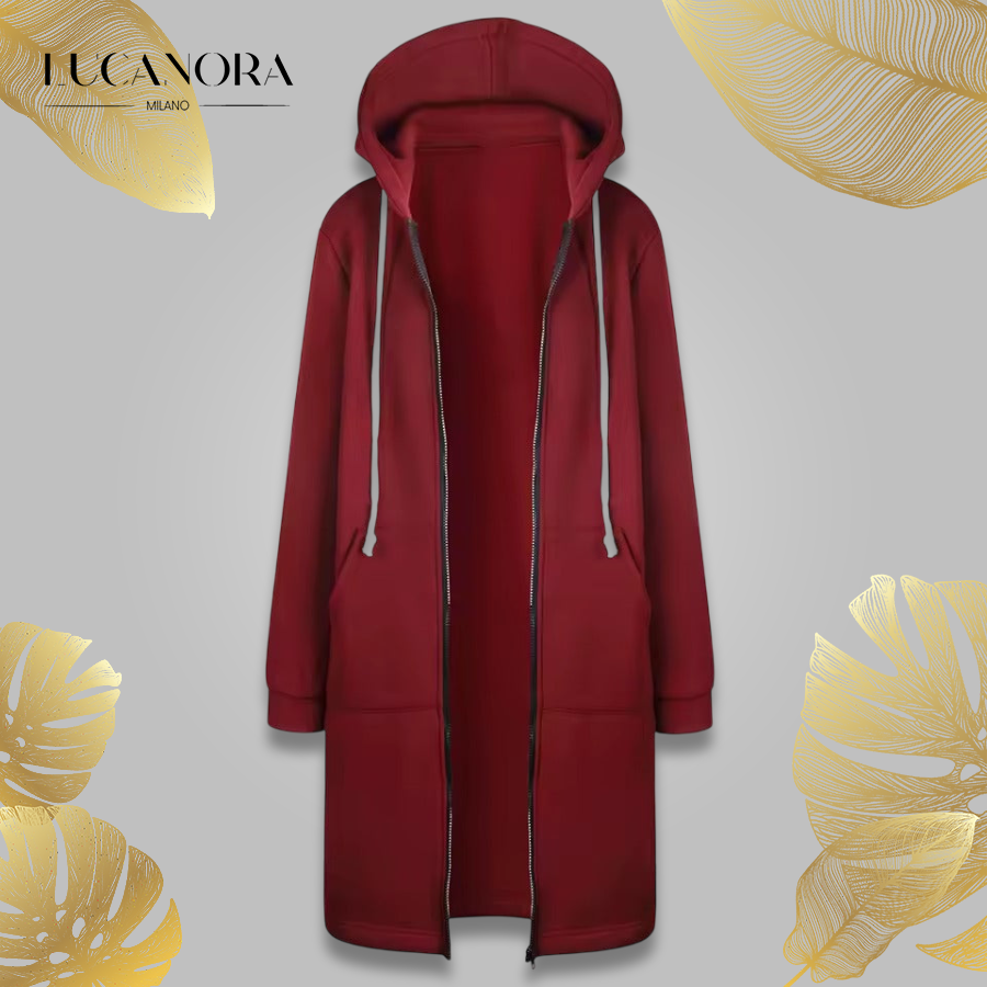 Edda Mirarchi™ Dámské ležérní Zip up fleecová mikina s kapucí