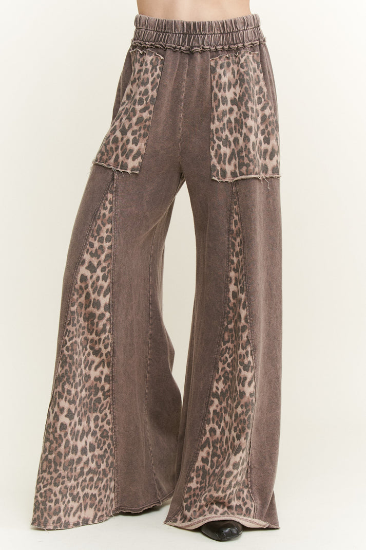Editta Fortini™ Široké leopardí kalhoty
