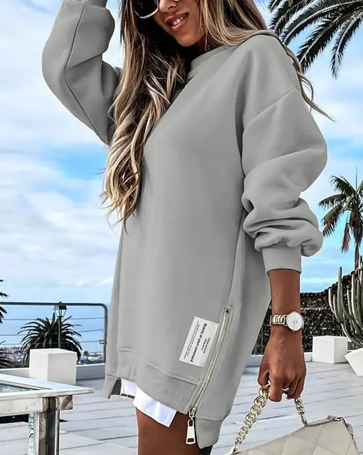 Egizia Carda™ Útulné mikinové šaty na zip
