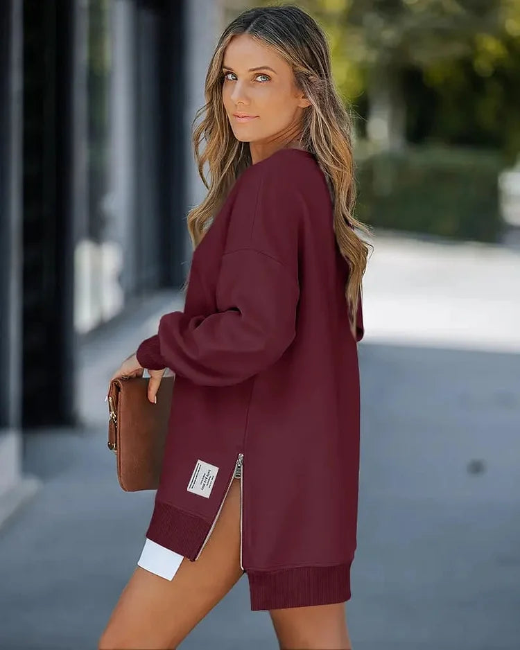 Egizia Carda™ Útulné mikinové šaty na zip